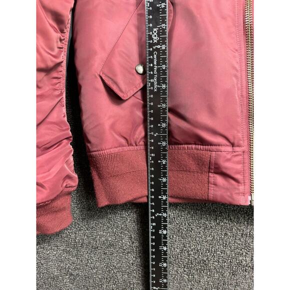 Carhartt WIP Jacket Mens Medium Burgundy Black Ashton Bomber Nylon Zip I016787 - Picture 12 of 12